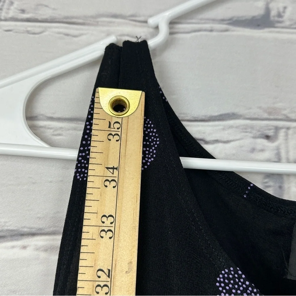 Vtg Teddi Y2k Tank Slip Mini Dress Sz 6 Butterfly Black Purple Whimsygoth Fairy - Picture 6 of 8